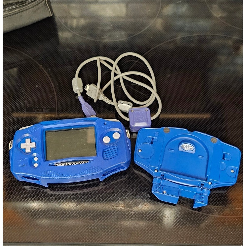 Nintendo Game Boy Advance Indigo Blue Console Intec Light Magnifier Car Adapter